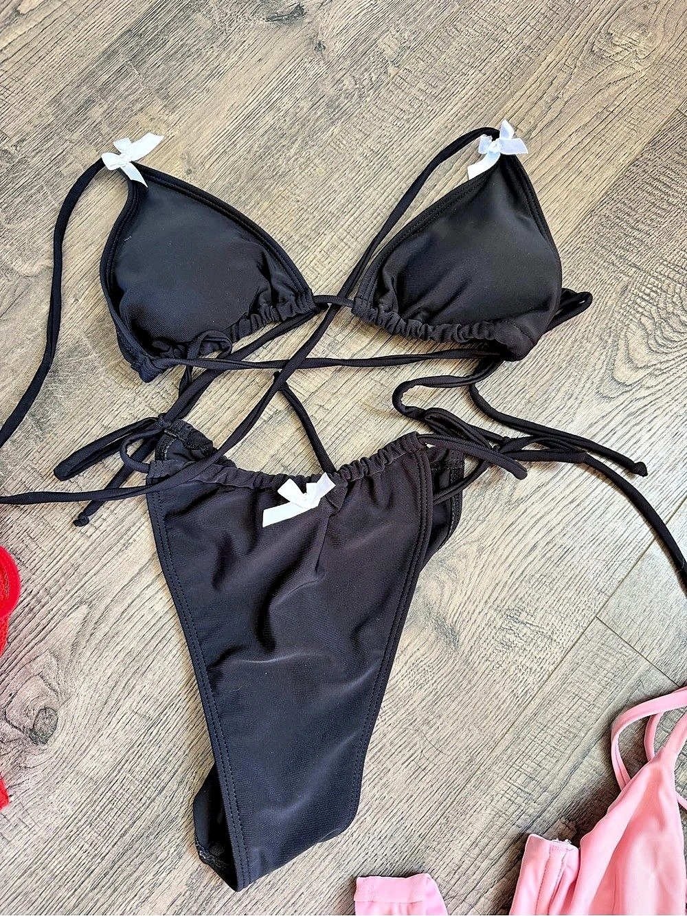 Black String Bikini Set Like New Amazon
